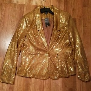 Robert Louis Glitter Gold Waist Dress Jacket